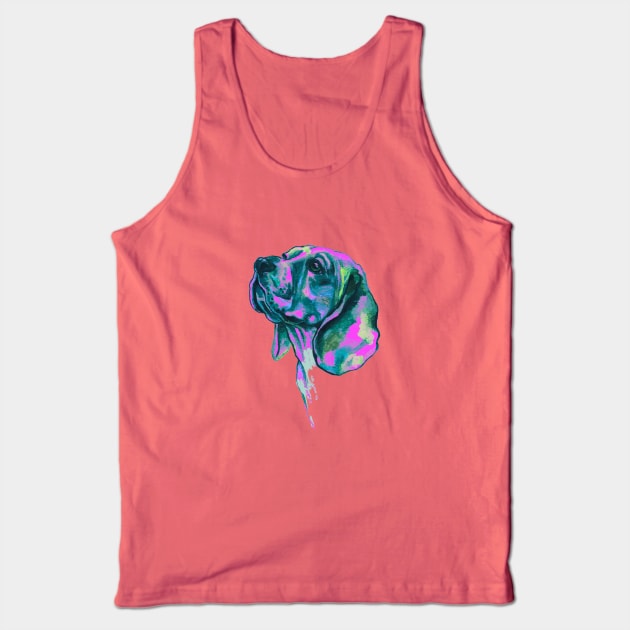 Neon Dog. Tank Top by FanitsaArt